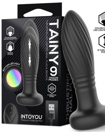 Tainy Plug Anal con Thrusting y Luces Led con Control Remoto