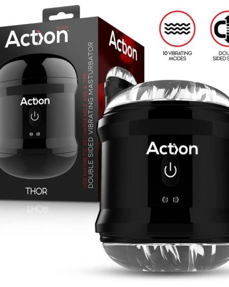 Thor Masturbador con Vibración Doble Orificio
