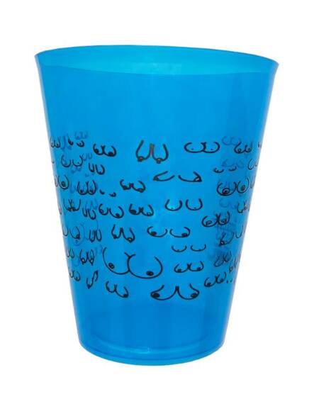 Vaso Plástico Pechos Azul 500ml