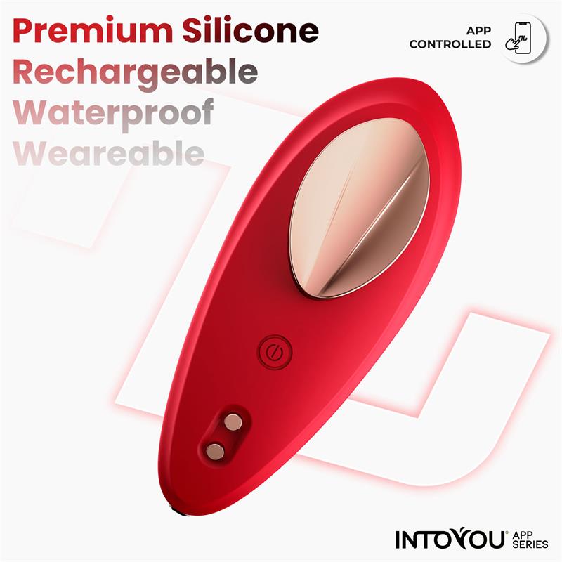 Vibrador de Braguita con APP Silicona Rojo - Imagen 5