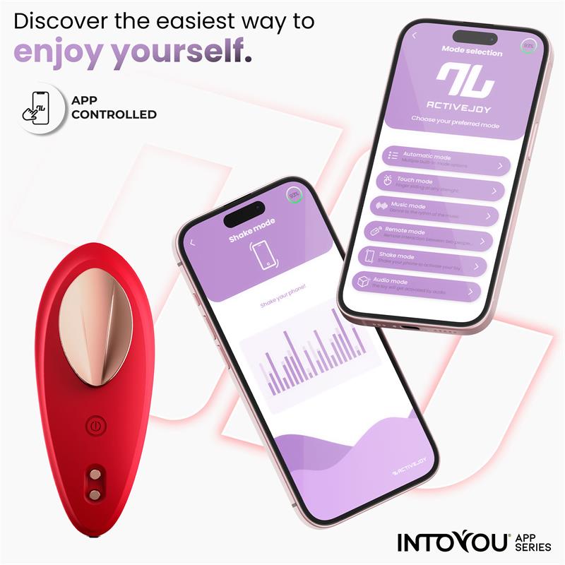 Vibrador de Braguita con APP Silicona Rojo - Imagen 6