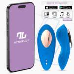 Vibrador de Braguita con APP Silicona Azul