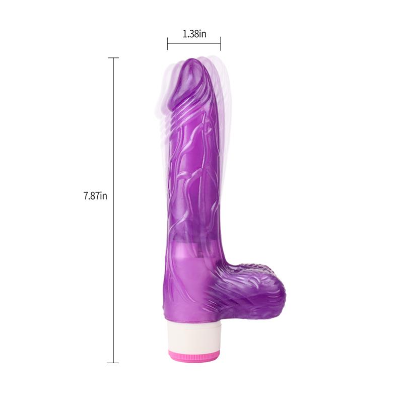 Vibrador Multi Velocidad Realista Púrpura 20cm - Imagen 5