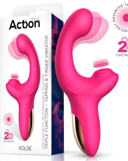 Volse Vibrador Triple Función con Finger y Pulsación Tapping