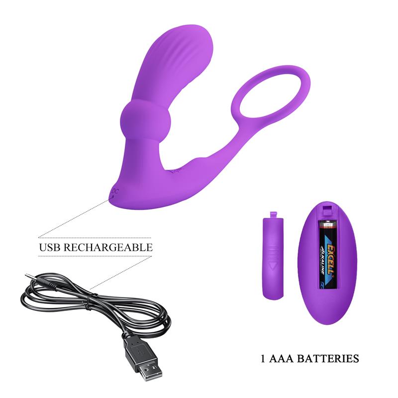 Warren Plug Anal y Anillo para el Pene con Vibración y Pulsación a Control Remoto - Imagen 8