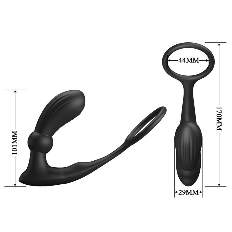 Warren Plug Anal y Anillo para el Pene con Vibración y Pulsación a Control Remoto - Imagen 9