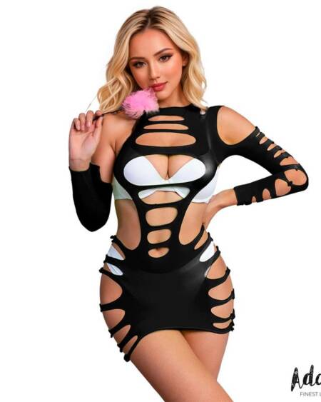 Willow Vestido Hollow-out Negro Talla Única